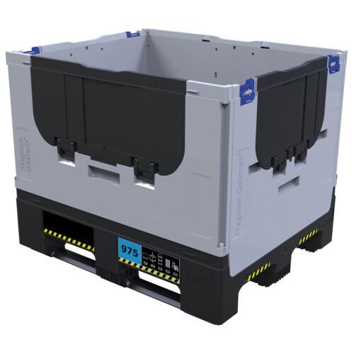 Caisse palette pliante avec 2 portes - CP12103S2P