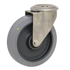 Pour commander cette roulette en version INOX, remplacer la première lettre de la référence par un J. Ex : JP151