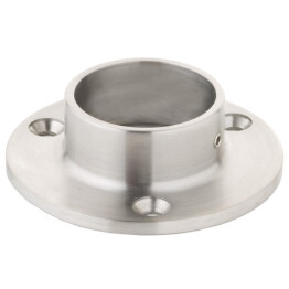 Embase ronde en INOX 316 - sol et murale - Pour tube rond INOX en 42,4x2 mm